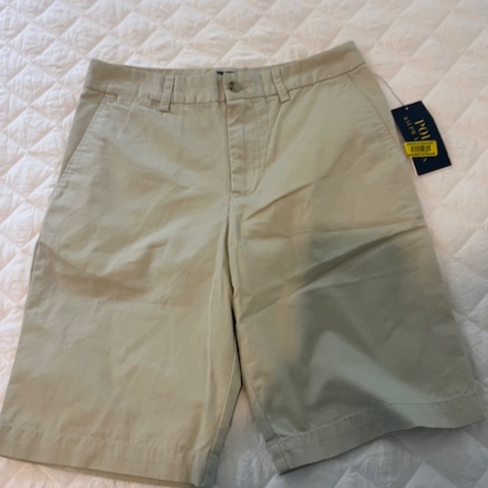Khaki Polo Shorts